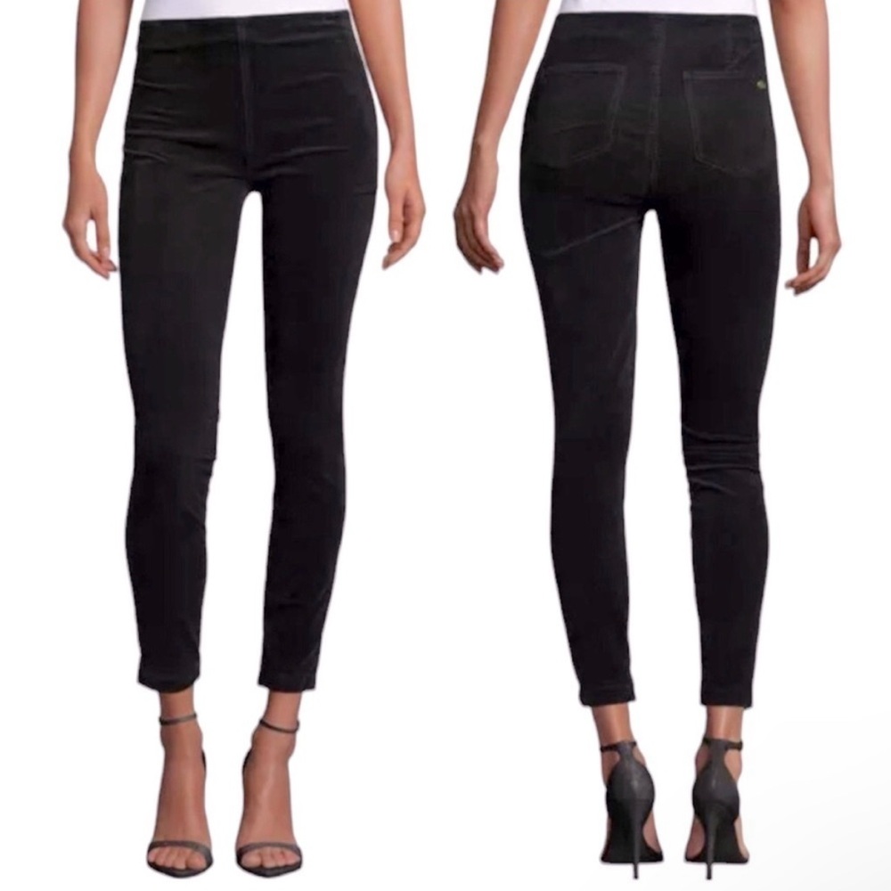 TORY BURCH BILLET BLACK CORDUROY STRETCHY SKINNY LEGGING PANTS 24